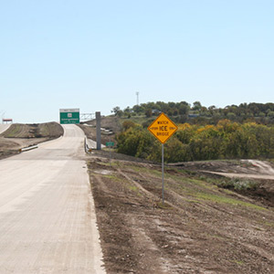 Image of small roadway signs